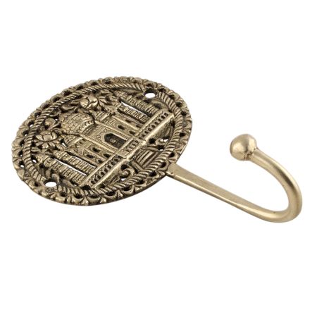 Golden Beautifull The Taj Mahal Wall Brass Decorative Hook